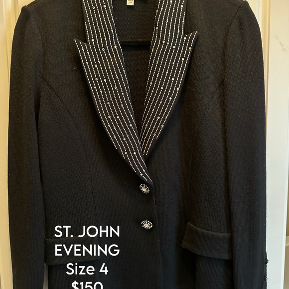 St. John Jackets & Blazers - St John Black Jacket